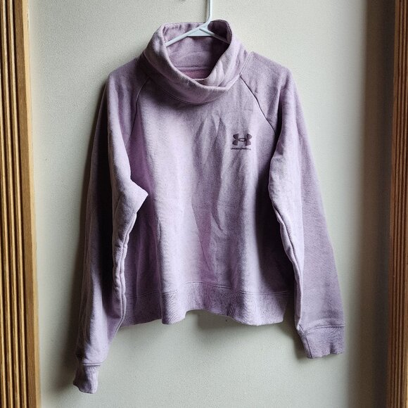 Under Armour Lavender Cowl Neck Cropped Sweatshirt Size XL - Picture 7 of 14